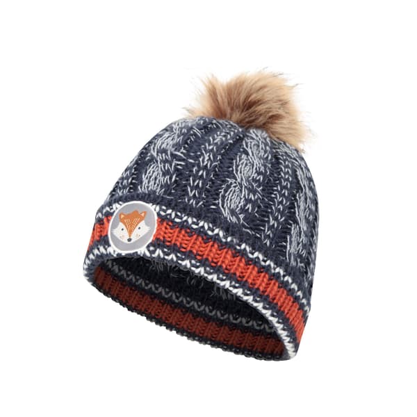 Mountain Warehouse Barnmössa med Pom Pom och Emblem, One Size Navy One Size