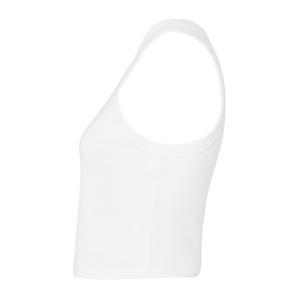 Bella + Canvas Dam/Damer Micro-Rib Racer Linne XS Enfärgad Solid White Blend XS