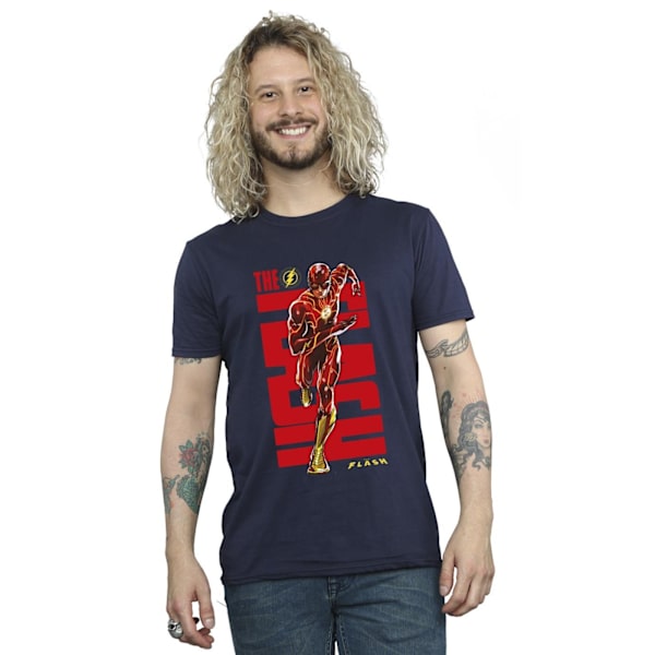 DC Comics The Flash Dash T-shirt för män, 4XL, marinblå Navy Blue 4XL