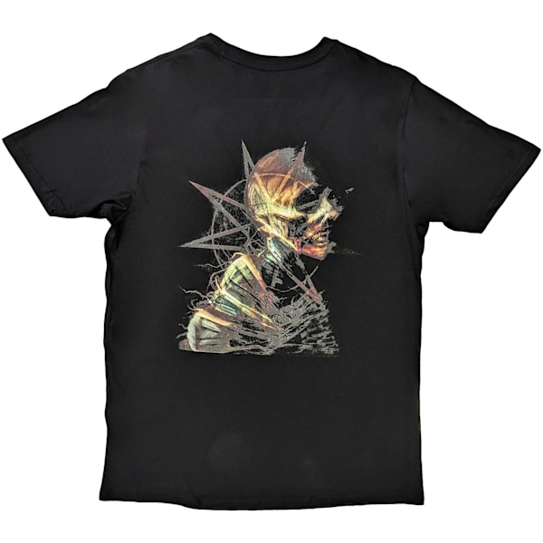 Slipknot Unisex Vuxen Skelett & Pentagram T-Shirt S Svart Black S