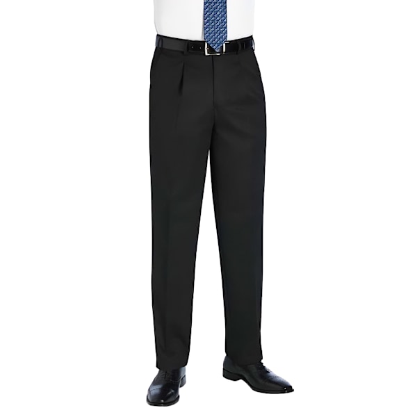 Brook Taverner Concept Delta byxor för män 38R svart Black 38R