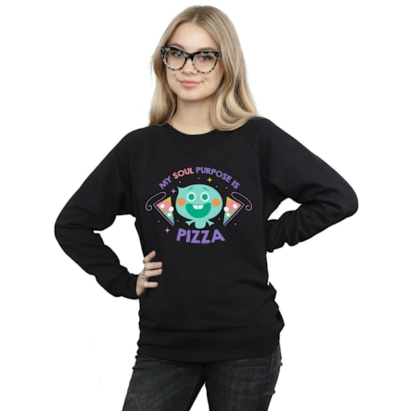 Disney Dam/Kvinnor Soul 22 Soul Purpose Är Pizza Sweatshirt L Black L