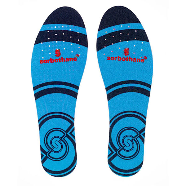 Sorbothane Full Strike Inläggssulor 3 UK-4.5 UK Blå/Röd/Svart Blue/Red/Black 3 UK-4.5 UK