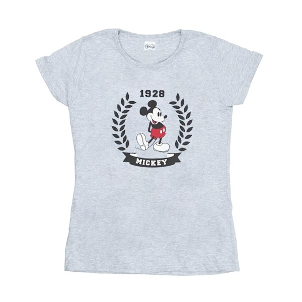 Disney Dam/Kvinnor Mickey Mouse Laurel Bomull T-shirt M Heath Heather Grey M