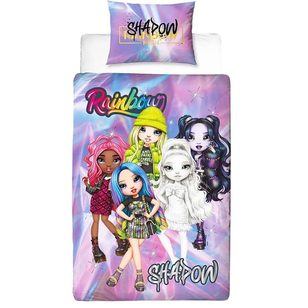 Rainbow High Shadow High Dockor Vändbart Påslakanset Enkelt Rosa Pink/Multicoloured Single