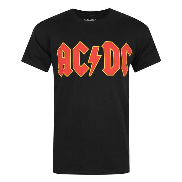 AC/DC T-shirt med logotyp för män, L, svart Black L