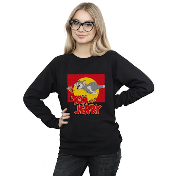 Tom And Jerry Dam sweatshirt för kvinnor/damer Chase Scene S Svart Black S