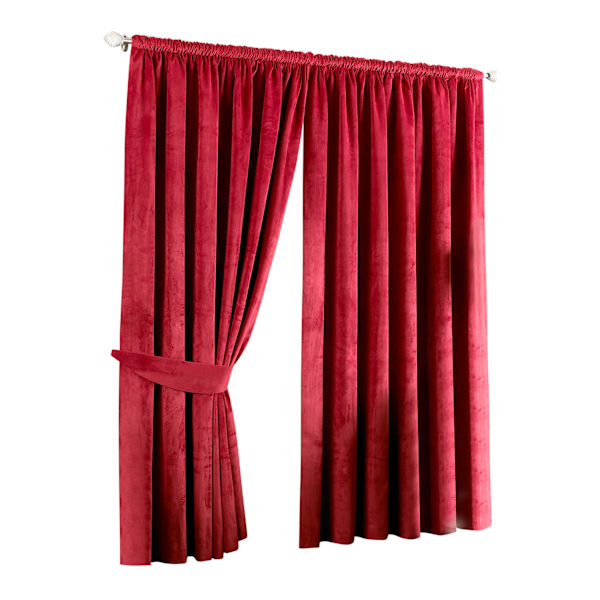 Riva Home Imperial Pencil Pleat Gardiner 46x54 (117x137cm) Röd Red 46x54 (117x137cm)