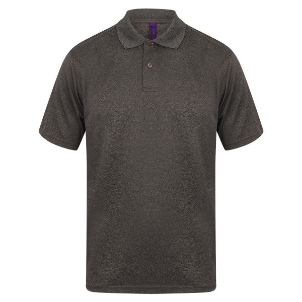 Henbury Herr Coolplus® Pique Polo Shirt 3XL Heather Charcoal Heather Charcoal 3XL