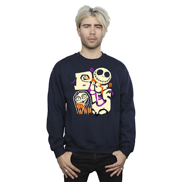The Nightmare Before Christmas Herr Besties Sweatshirt XXL Marinblå Navy Blue XXL