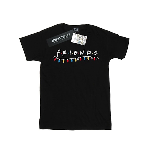 Friends Dam/Damer Julbelysning Bomull Boyfriend T-shirt Black M