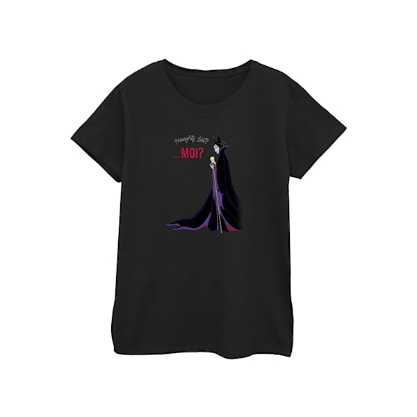 Disney Dam/Kvinnor Maleficent Jul Naughty List Bomull T-shirt Black L