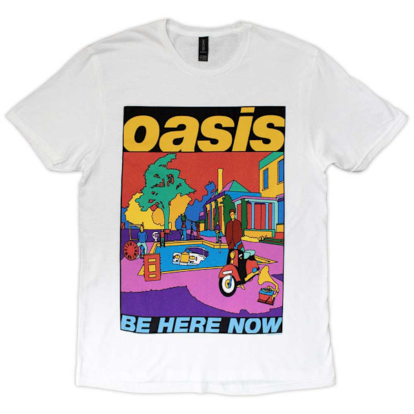 Oasis Unisex Adult Be Here Now Illustration Bomull T-shirt XL W White XL