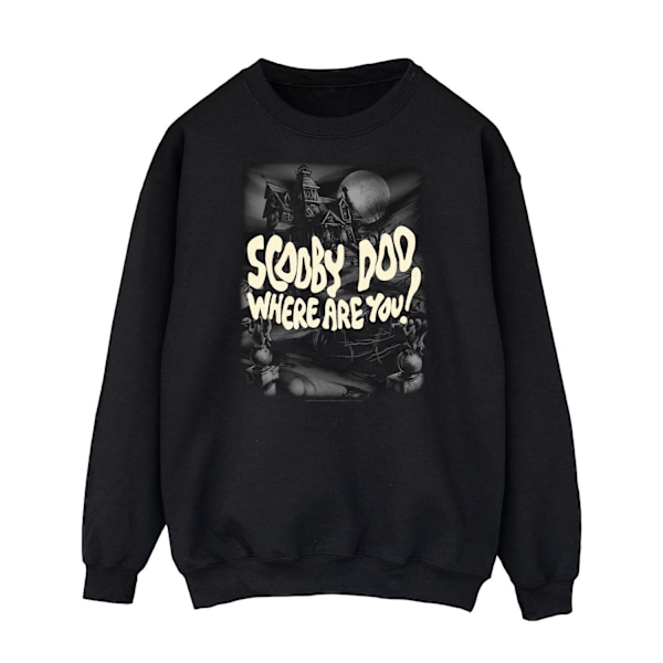 Scooby Doo Dam/Damer Var Är Du? Slott Sweatshirt XL Svart Black XL