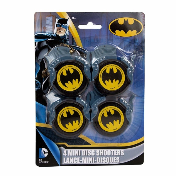 Batman Mini Disc Shooter (paket med 4) One Size Svart/Gul Black/Yellow One Size