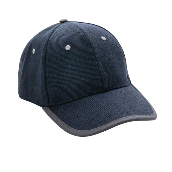 XD Collection Impact Aware Kontrast Borstad Bomull 6-Panel Keps Navy One Size