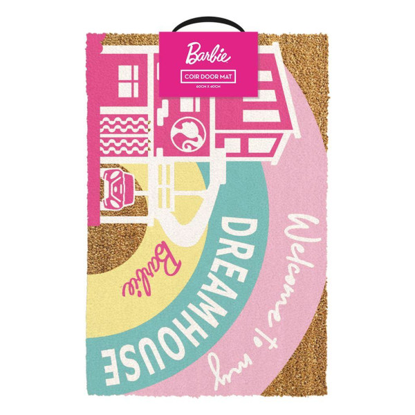 Barbie Welcome To My Dreamhouse Coir Door Mat 40cm x 60cm x 1,5 Multicoloured 40cm x 60cm x 1.5cm