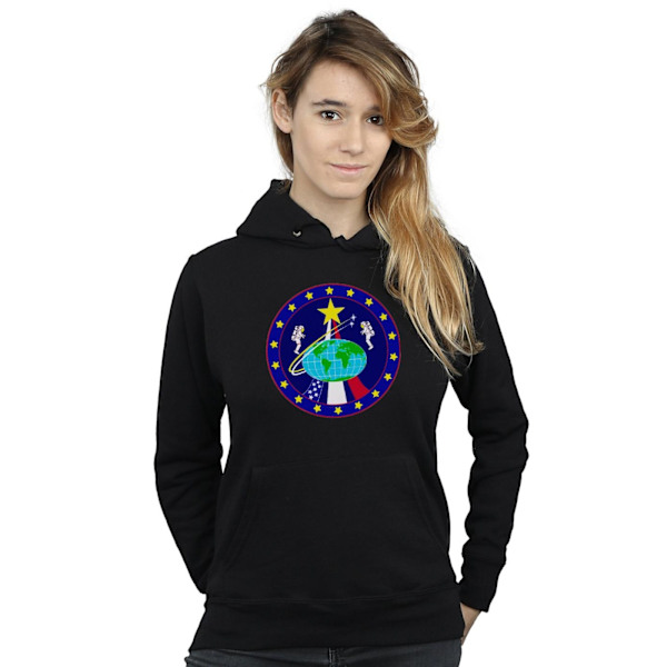 NASA Dam/Kvinnor Klassisk Globe Astronauts Hoodie M Svart Black M