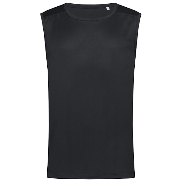 Stedman Mens Active 140 Sleeveless Tee M Black Opal Black Opal M