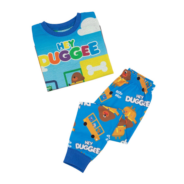 Hey Duggee Pojkar Långärmad Pyjamas Set 4-5 År Blå/Grön/Grå Blue/Green/Grey 4-5 Years