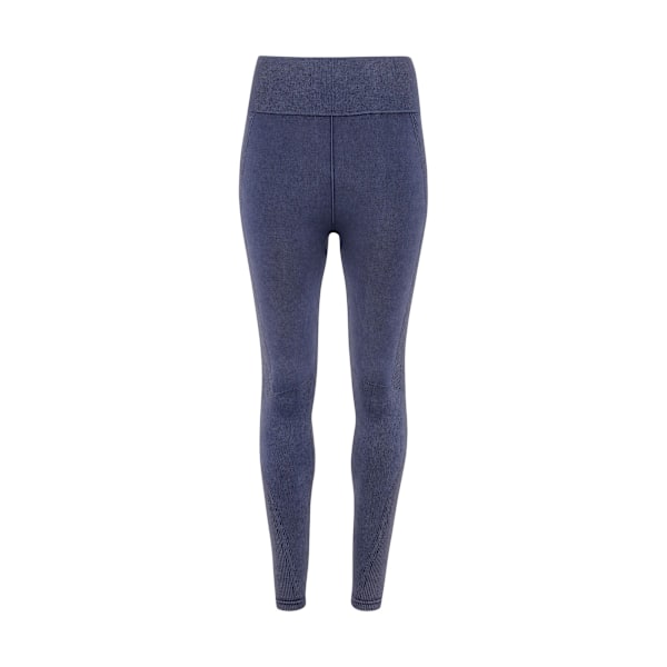 TriDri Dam/Kvinnors Sömlösa 3D Passform Multi Sport Denim Look Leggings Indigo Denim S