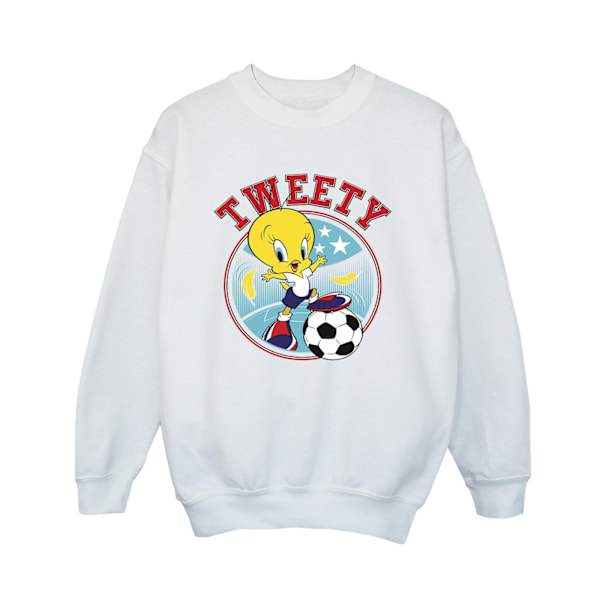 Looney Tunes Boys Tweety Football Circle Sweatshirt 7-8 år W White 7-8 Years