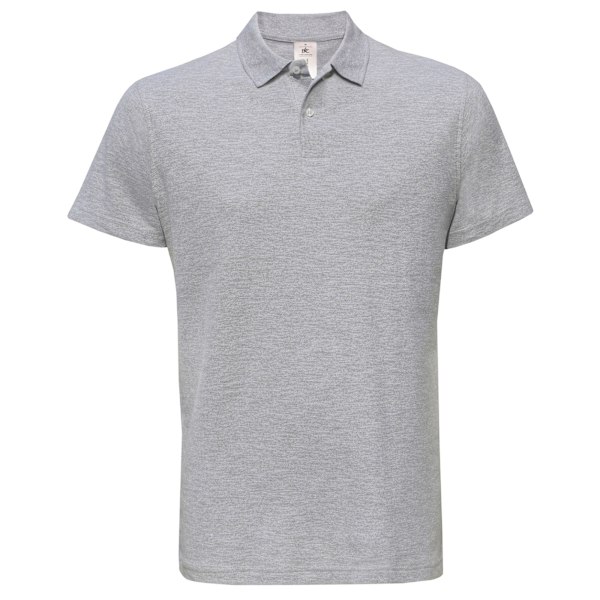 B&C Herr ID.001 Heather Poloskjorta XS Grå Grey XS