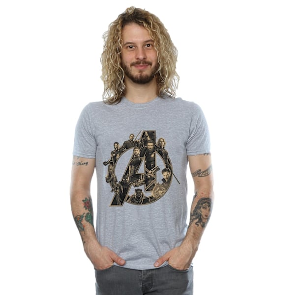 Avengers Infinity War Herr T-shirt med karaktärer S Sports Grey Sports Grey S