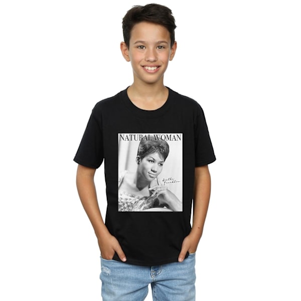 Aretha Franklin Boys Natural Woman T-Shirt 3-4 år Svart Black 3-4 Years