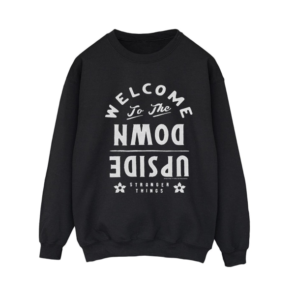 Netflix Womens/Ladies Stranger Things Welcome To The Upside Dow Black XL