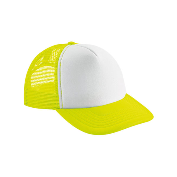 Beechfield Vintage Snapback Trucker Cap One Size Fluorescerande Gul Fluorescent Yellow/White One Size