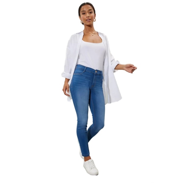 Dorothy Perkins Dam/Damer Frankie Petite Skinny Jeans 4 UK Mid Wash 4 UK