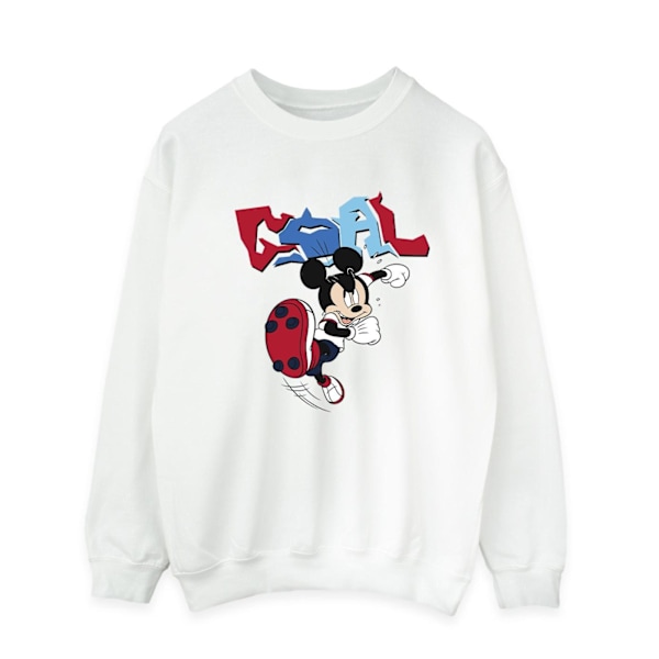 Disney Herr Mickey Mouse Målvakt Pose Sweatshirt 4XL Vit White 4XL