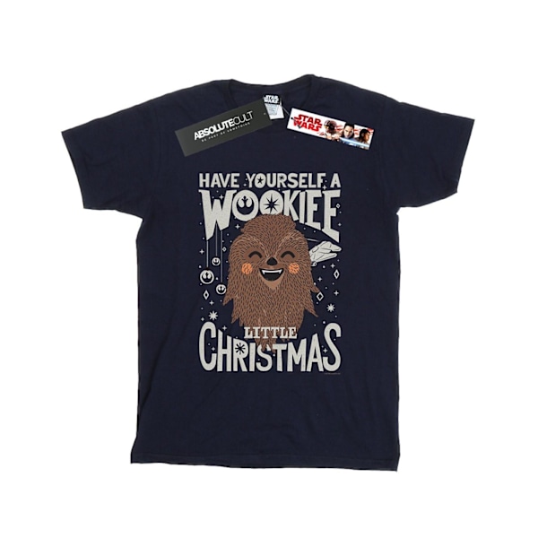 Star Wars Dam/Damer Wookiee Lilla Jul Bomull Pojkvän Navy Blue XL