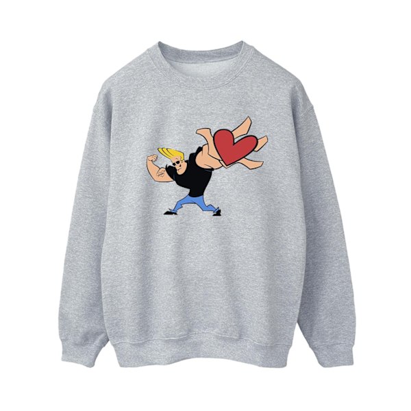 Johnny Bravo Dam/Kvinnor Hjärta Present Sweatshirt M Sports Grå Sports Grey M