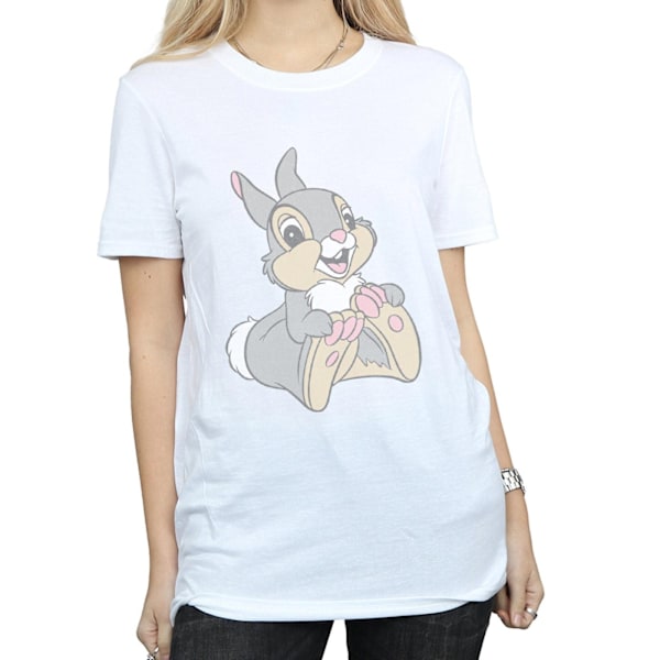 Bambi Dam/Dam Classic Thumper Bomull Boyfriend T-Shirt 3X White 3XL