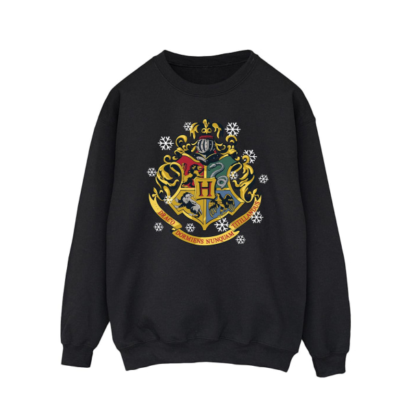 Harry Potter Mens Christmas Crest Sweatshirt XXL Svart Black XXL