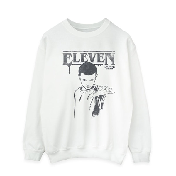 Netflix Stranger Things Dark Eleven Sweatshirt XXL Vit White XXL