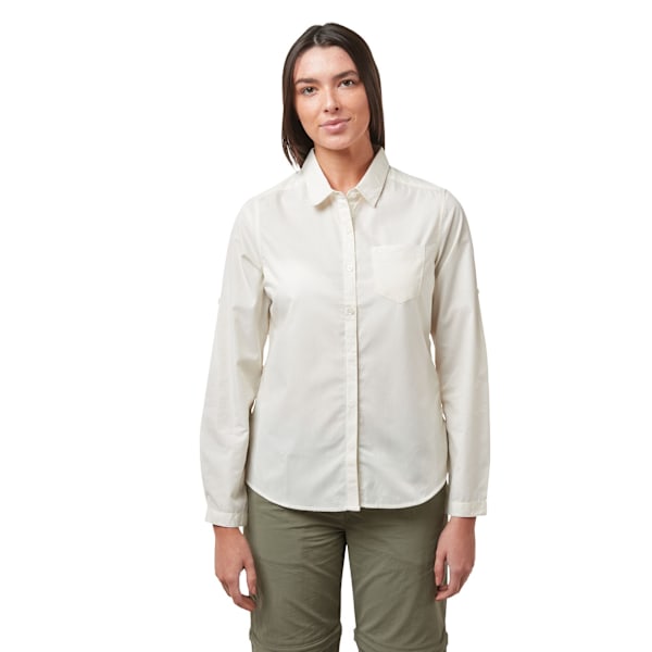 Craghoppers Womens/Ladies Kiwi II Långärmad skjorta 10 UK Sea Sea Salt White 10 UK
