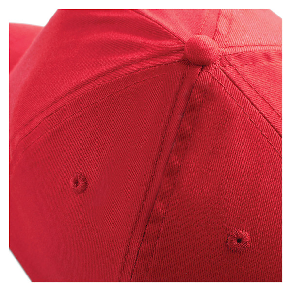 Beechfield Unisex Original 5-Panel Baseballkeps i enfärgad design, One Size Bright Red One Size