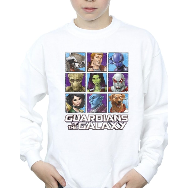 Guardians Of The Galaxy Boys Character Squares Sweatshirt 9-11 White 9-11 Years