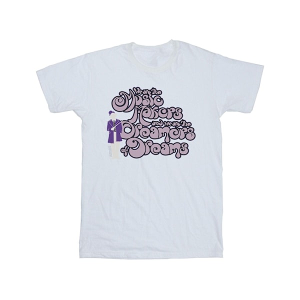 Willy Wonka Boys Dreamers Text T-Shirt 12-13 år Vit White 12-13 Years