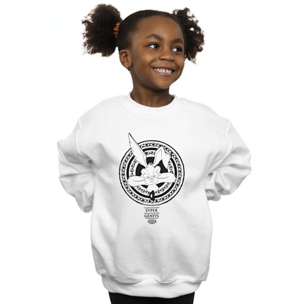 Looney Tunes Girls Wile E Coyote Super Genius Sweatshirt 5-6 år White 5-6 Years