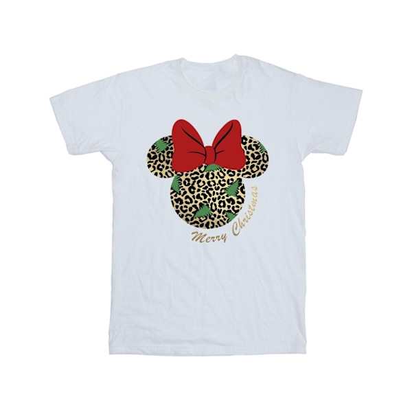 Disney Boys Minnie Mouse Leopard Jul T-shirt 9-11 år W White 9-11 Years