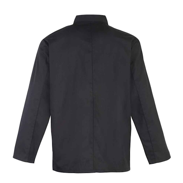 Premier Unisex Vuxen Stud Front Långärmad Kockjacka L Svart Black L