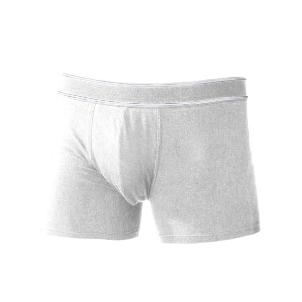 Kariban herr enfärgade boxerkalsonger / underkläder M vit White M