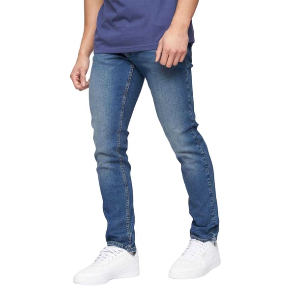 Crosshatch Herr Buraca Stonewashed Slim Jeans 36S Blå Blue 36S