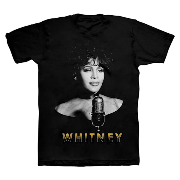 Whitney Houston Unisex Vuxen Foto Bomull T-shirt S Svart Black S