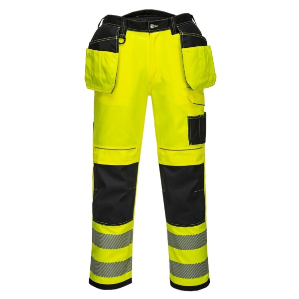 Portwest Herr PW3 Hi-Vis Byxa 30R Gul/Svart Yellow/Black 30R