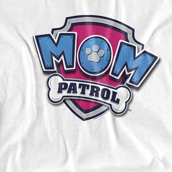 Paw Patrol Herr Mom Patrol Badge Mors Dag T-shirt 5XL Vit White 5XL